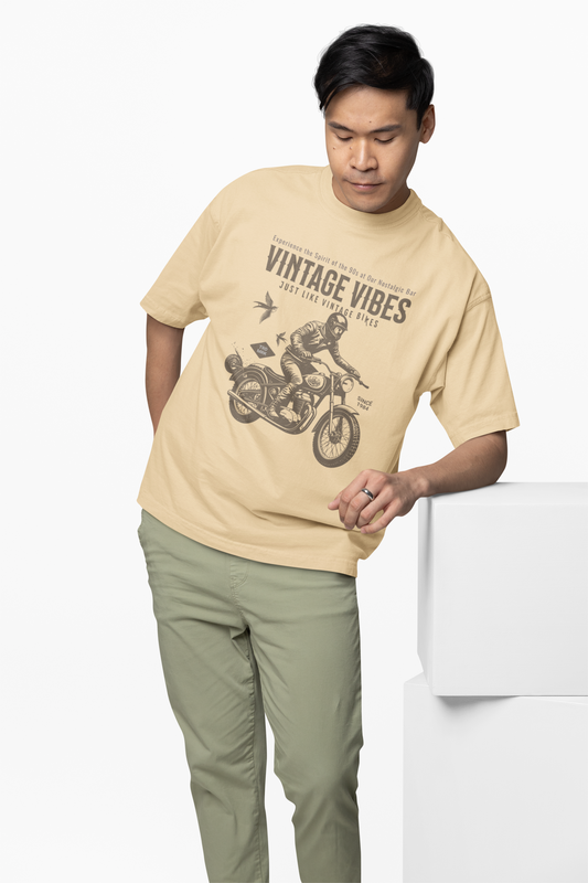 Vintage Vibes Oversized T-Shirt for Trendy Casual Streetwear