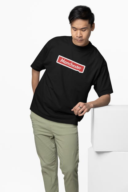 Manchester Oversized T-Shirts – Bold Football Fan Tee