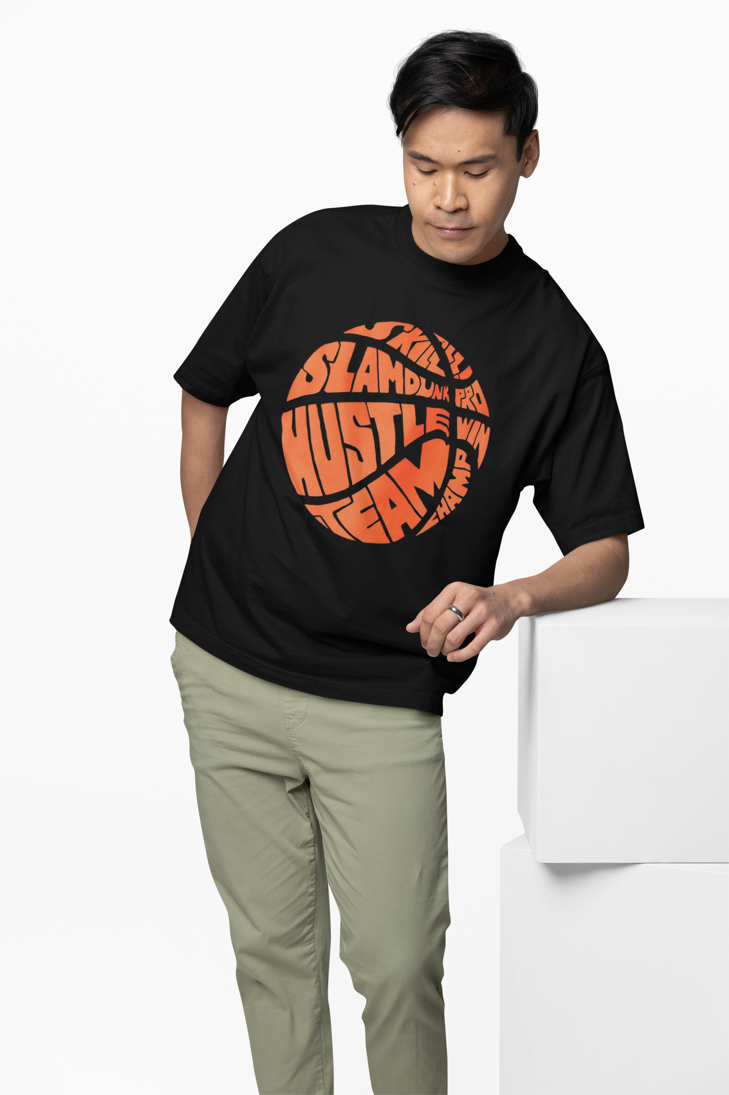 Hustle Team Oversized T-Shirt – Streetwear for Game Changers