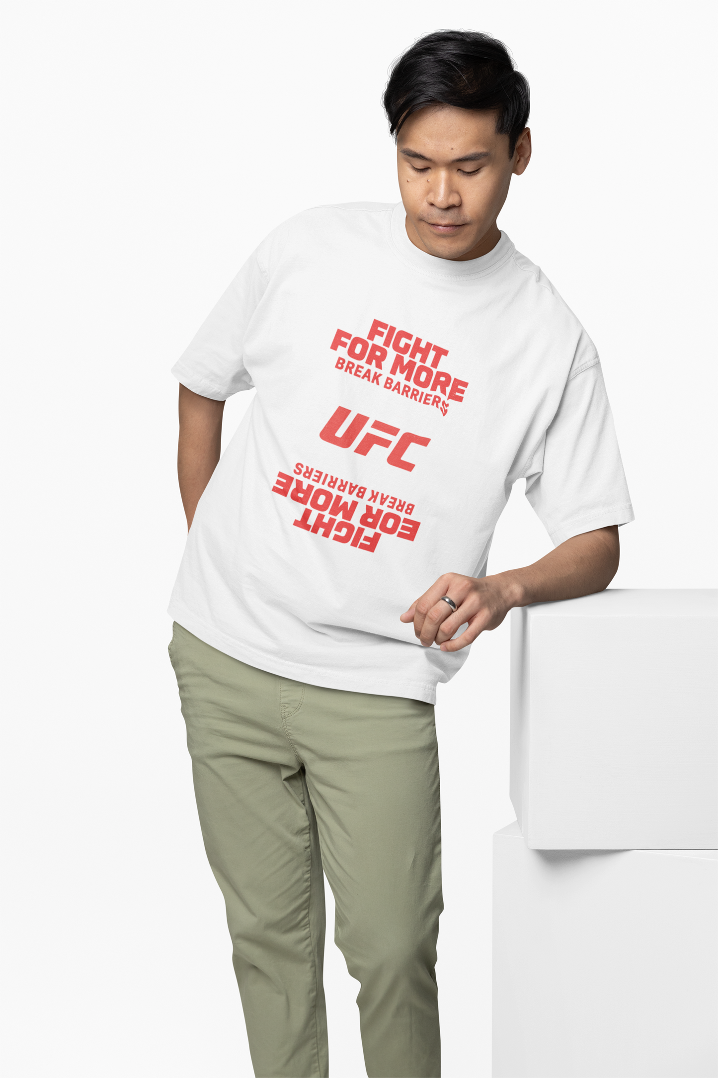 Fight For More Oversized T-Shirt Motivational Streetwear
