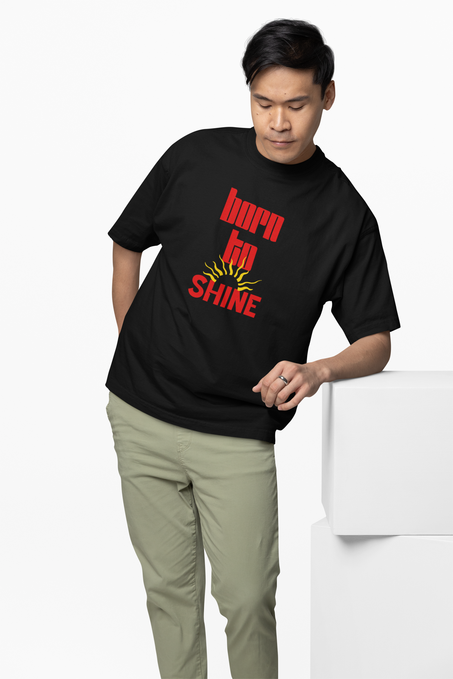 Born To Shine Oversized T-Shirt Bold Streetwear Style