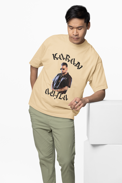 Karan Aujla Portrait Oversized T-Shirt Streetwear Fashion Tee