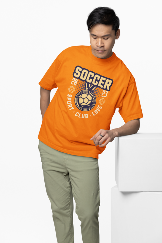 Soccer Club Oversized T-Shirt for Football Streetwear Style