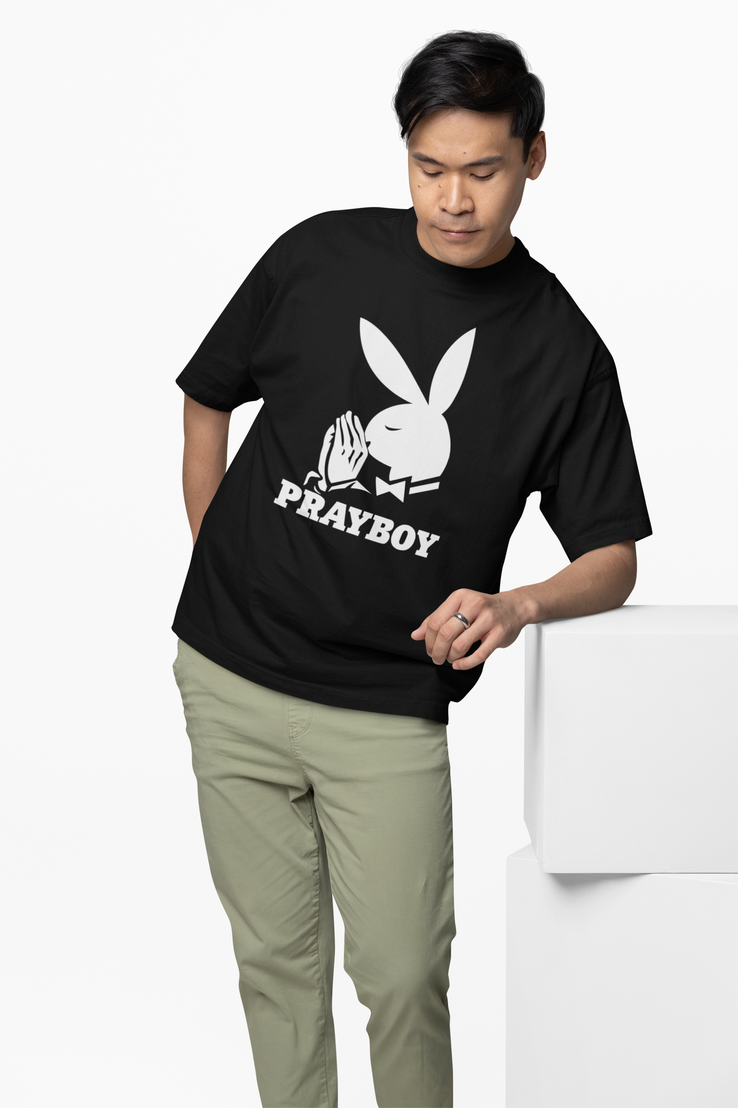 Playboy Heritage Black Oversized T-Shirt – Trendy Graphic Tee