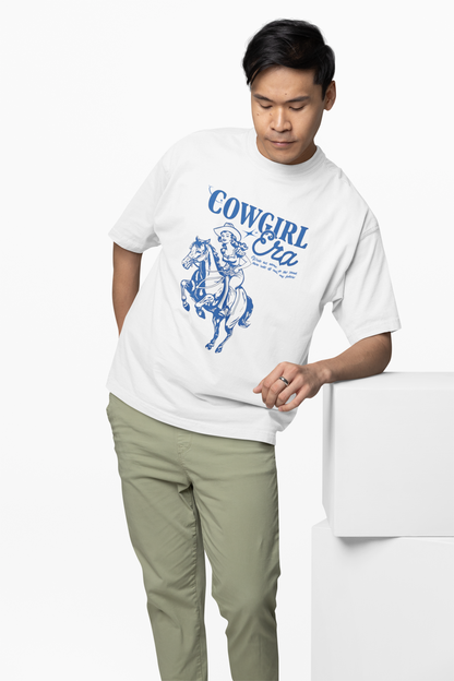 Cow Girl Era Oversized T-Shirt Stylish Western Graphic Design
