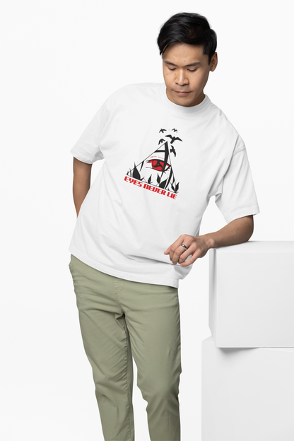 Eyes Never Lie Oversized T-Shirt Bold Graphic Streetwear