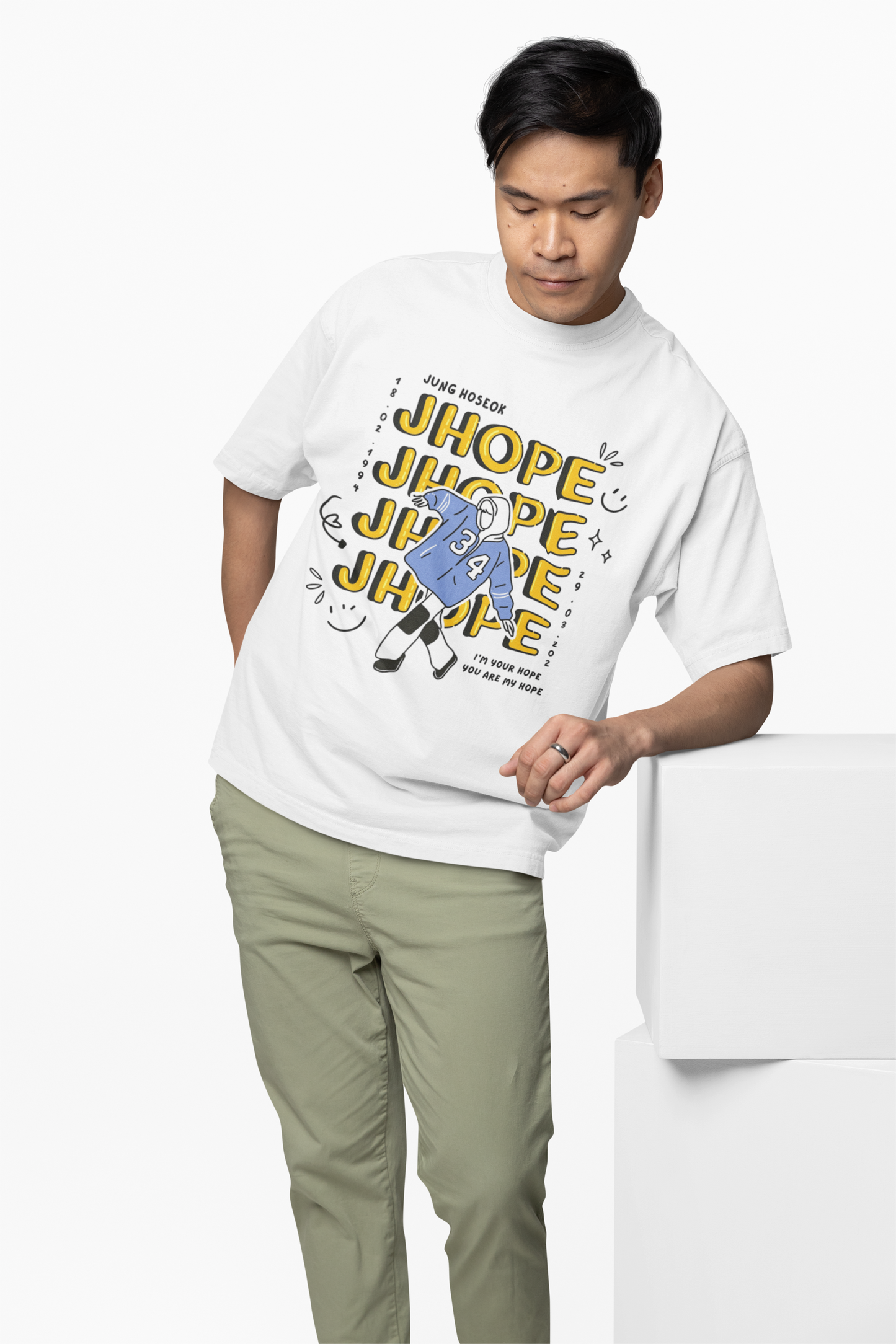 BTS J-Hope Oversized T-Shirt – Iconic K-Pop Streetwear Style
