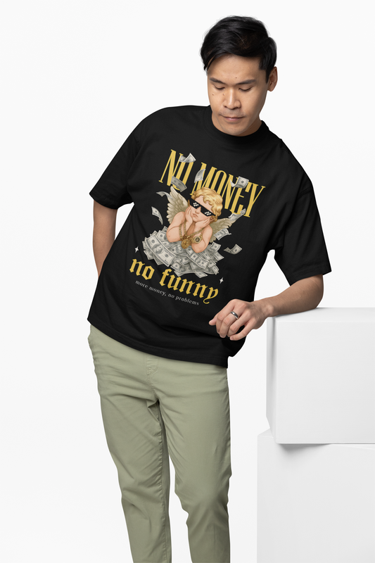 No Money No Funny Oversized T-Shirt – Witty Streetwear.
