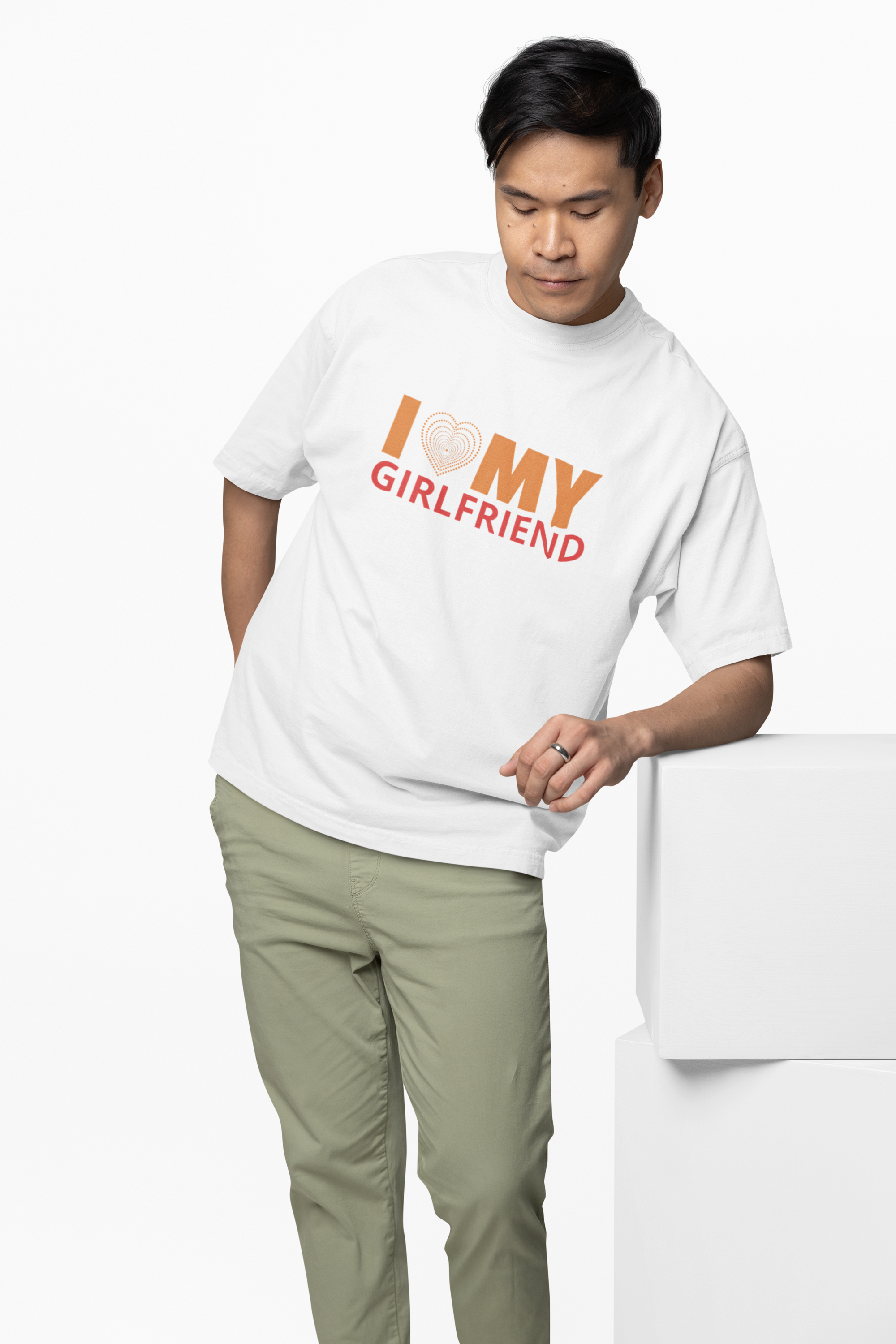 I Love My Girlfriend Oversized T-Shirt