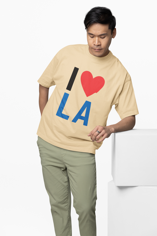 La Love Oversized T-Shirts Stylish Casual Graphic Wear Unisex