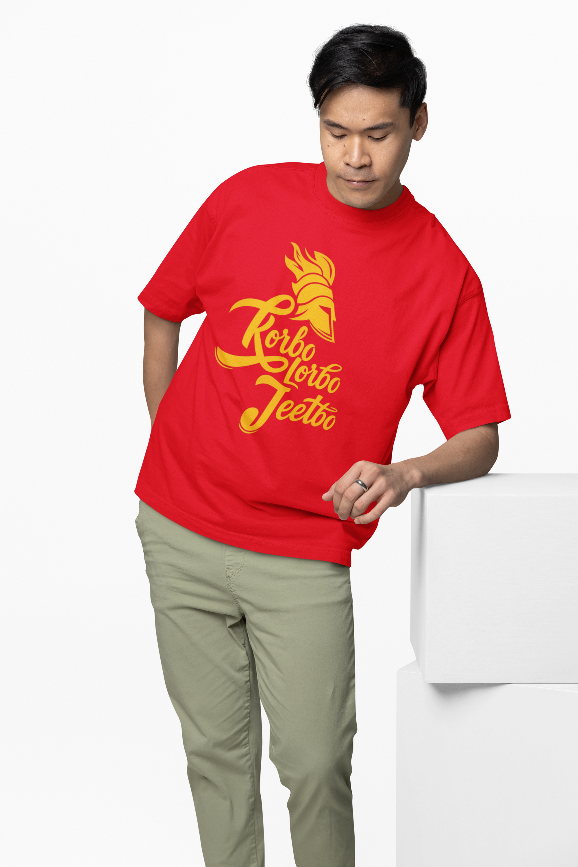 KKR Team Tagline Oversized T-Shirts