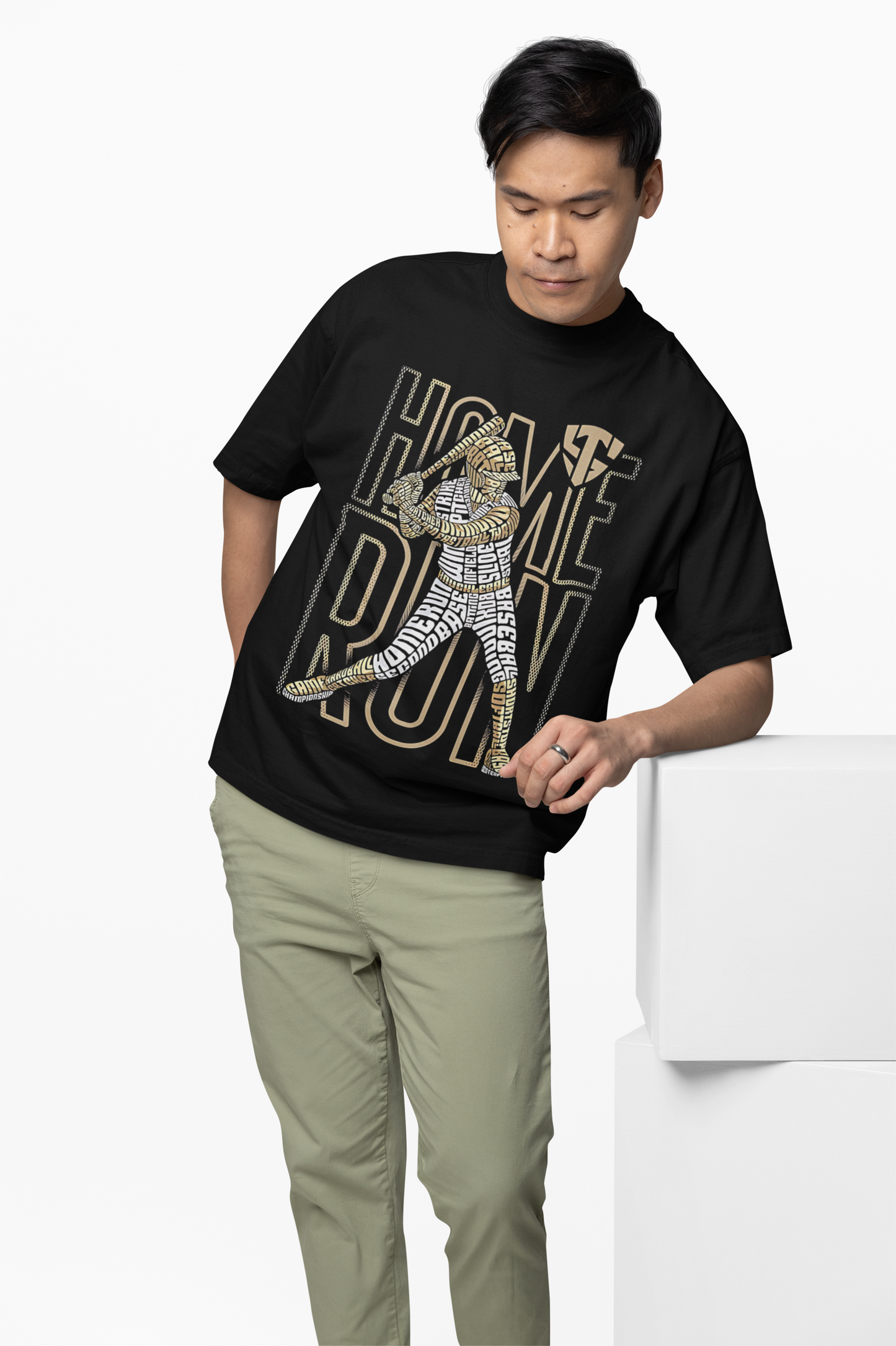 Baseball Home Run Oversized T-Shirt