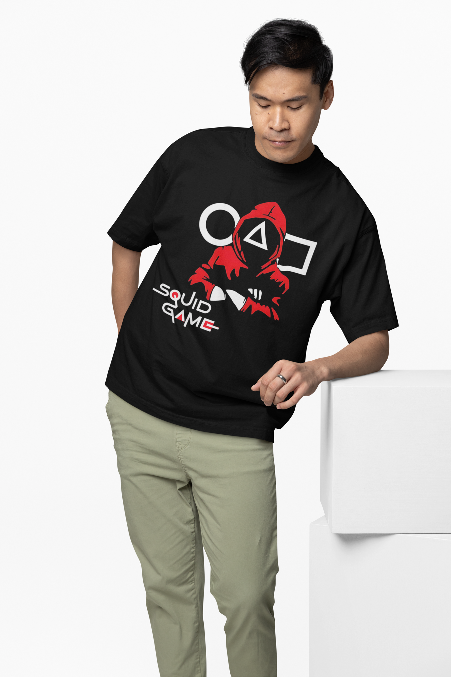 Squid Game Icons Oversized T-Shirt Pop Culture Statement Tee