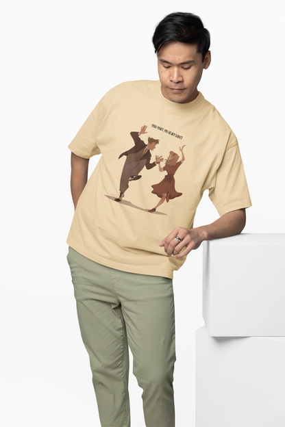 Dancing Couple Oversized T-Shirts Express Love & Every Move