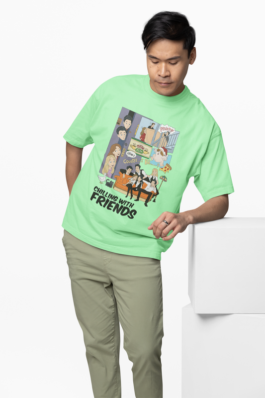 Chilling With Friends Oversized T-Shirt
