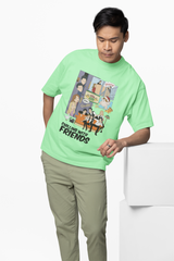 Chilling With Friends Oversized T-Shirt