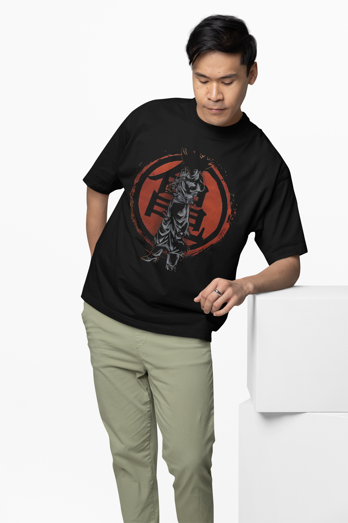 Saiyan Spirit Oversized T-Shirt for Anime Streetwear Styles