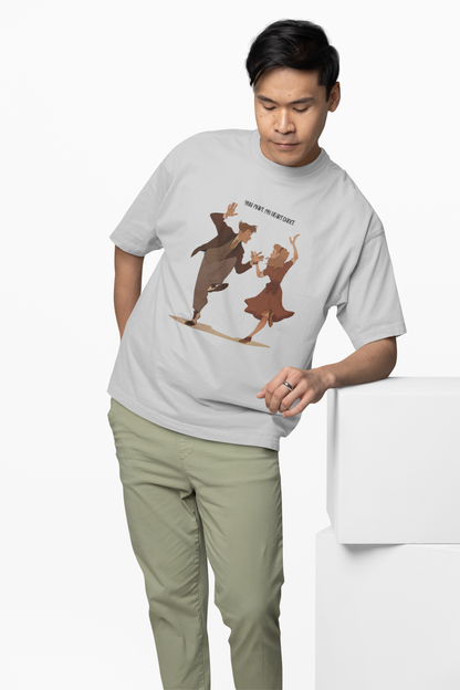 Dancing Couple Oversized T-Shirts Express Love & Every Move