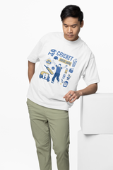 MI Cricket Graphic Oversized T-Shirts
