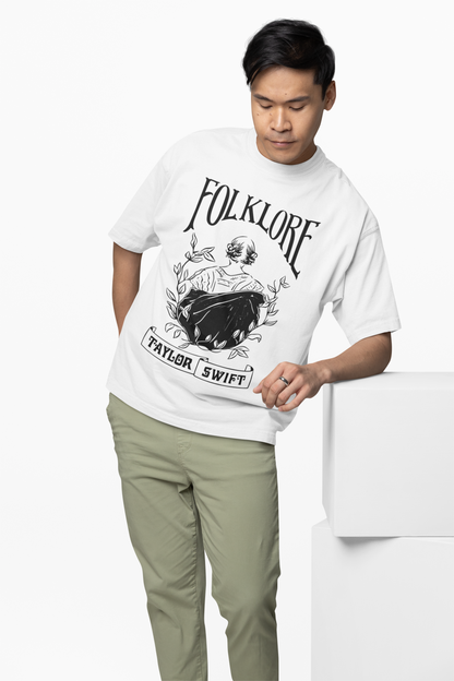 Folklore Oversized T-Shirt Cool Streetwear Graphic Style