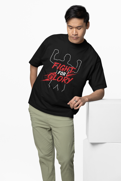 UFC Fight Or Glory Oversized T-Shirt for Fight Fan Streetwear