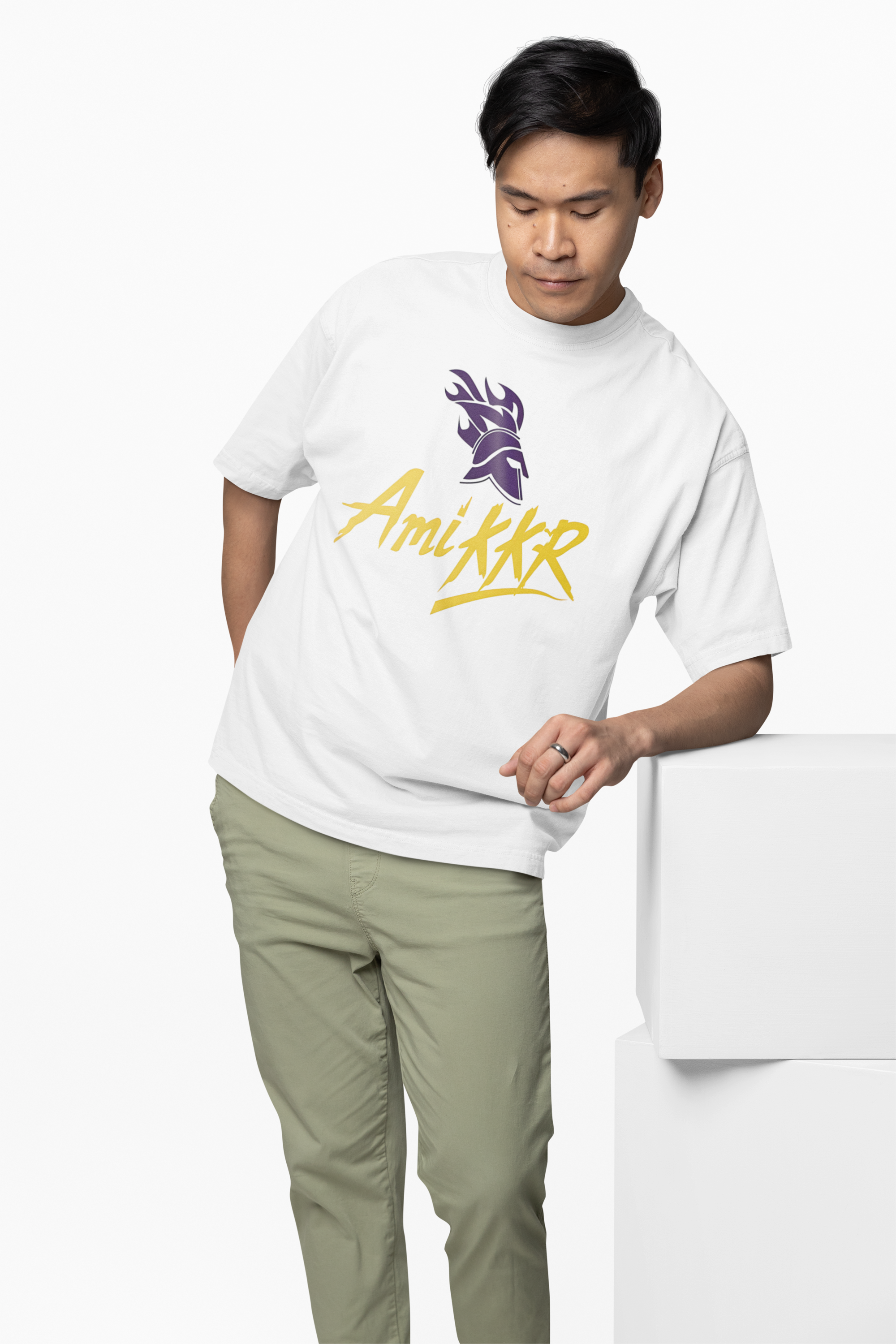 Purple Army Oversized T-Shirts