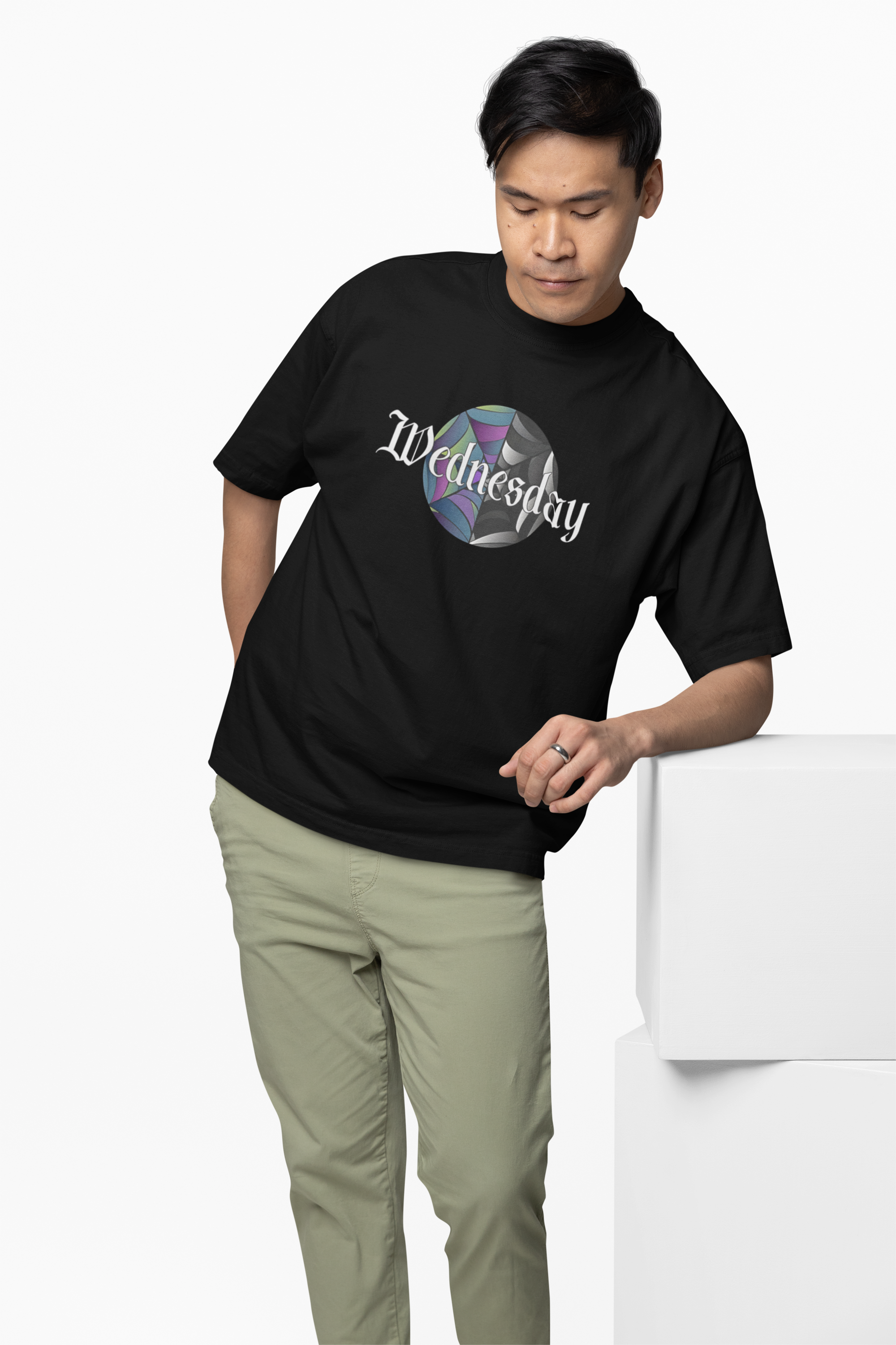 Spider Net Graphic Oversized T-Shirt