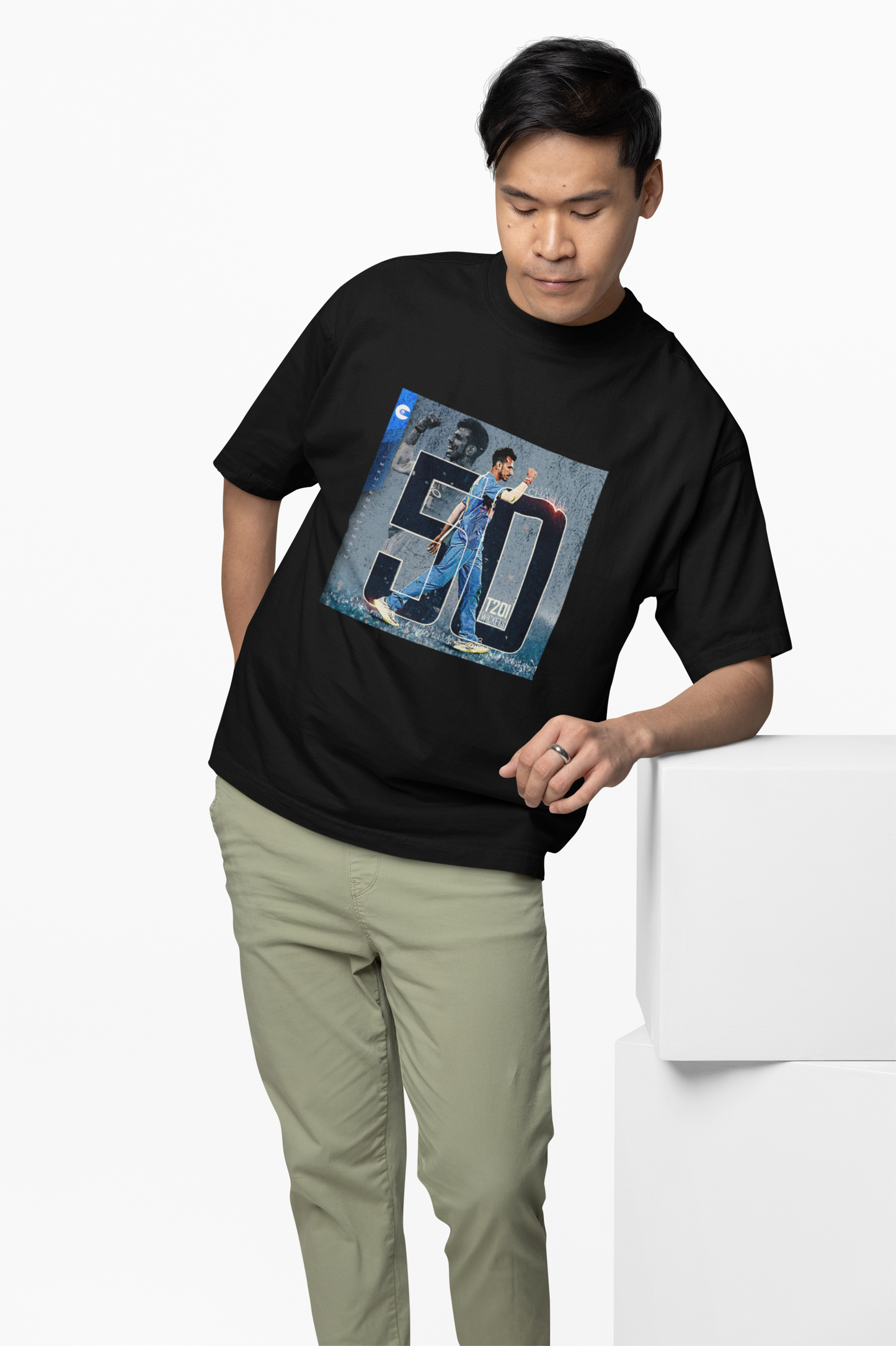 Chahal 50 Oversized T-Shirt Cricket Streetwear Style Tee