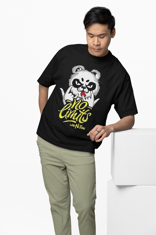 Panda No Limits Oversized T-Shirt Bold Streetwear