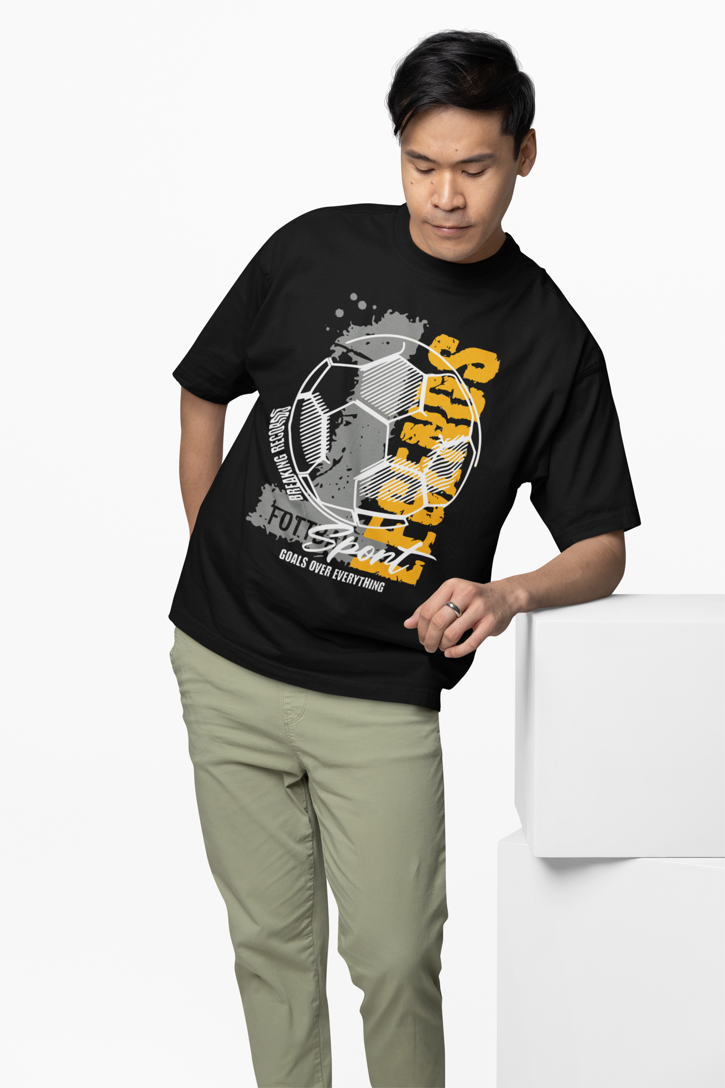 Football Oversized T-Shirt – Bold Graphic Street Style