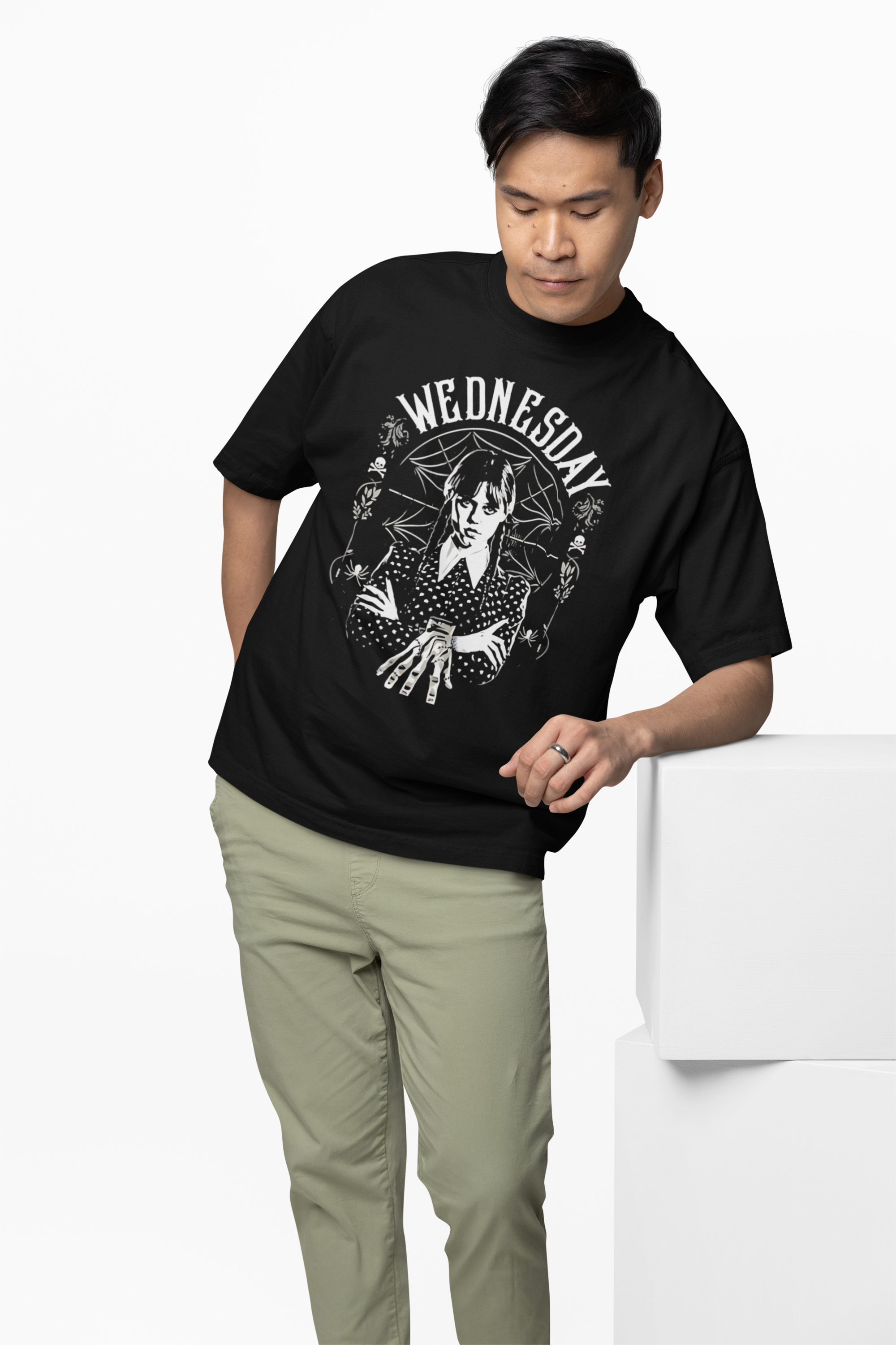 Wednesday Addams Graphic Oversized T-Shirt