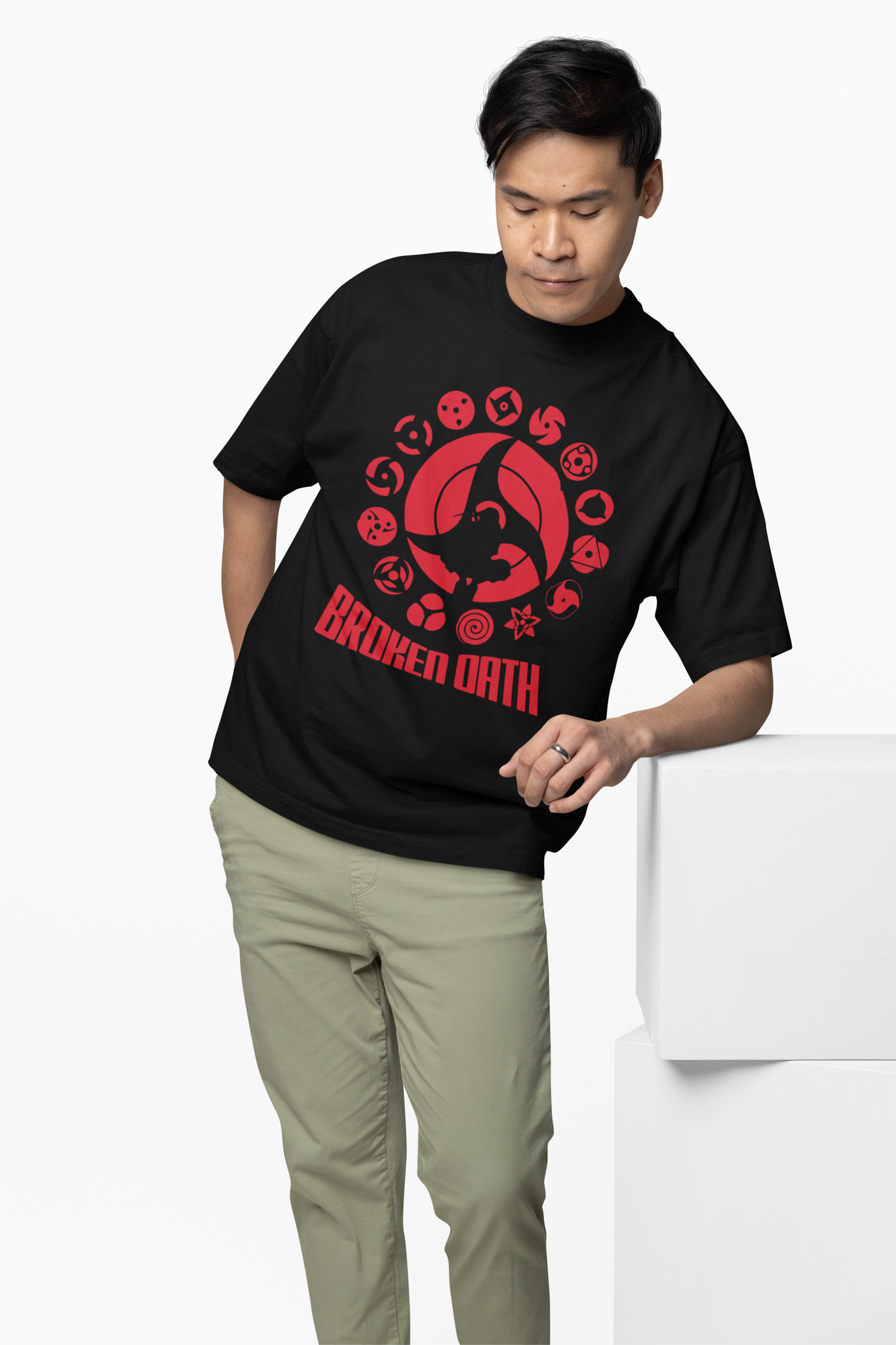 Broken Oath Oversized T-Shirt Dark Bold Streetwear Style