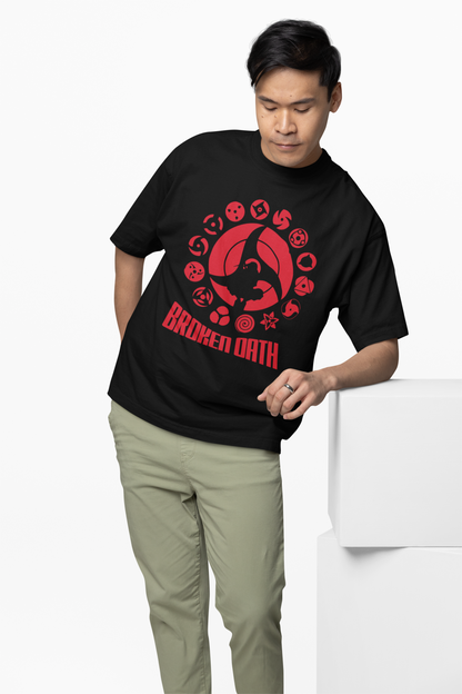 Broken Oath Oversized T-Shirt Dark Bold Streetwear Style
