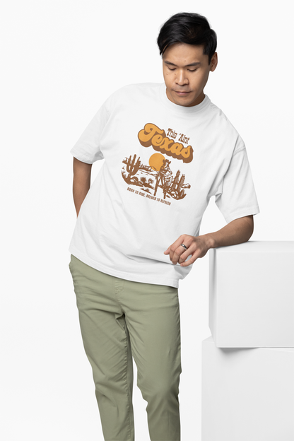Texas Oversized T-Shirt Western Graphic Streetwear Tee Fits