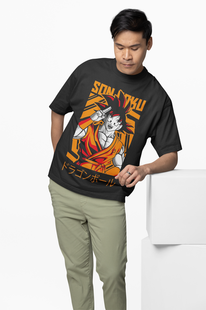 Goku Anime Oversized T-Shirt Legendary Saiyan Graphic T-shirt