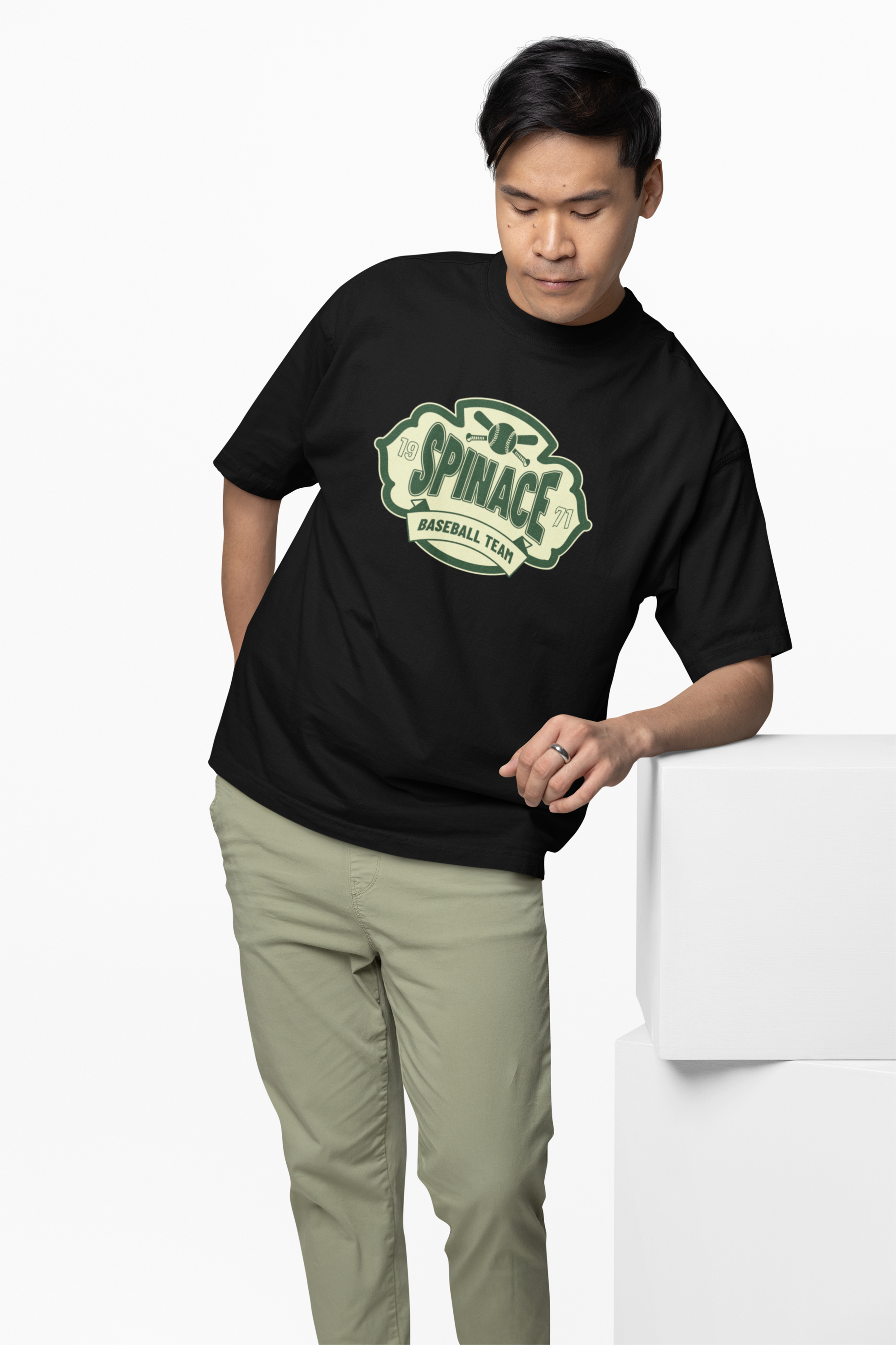 Baseball Spinace Oversized T-Shirt