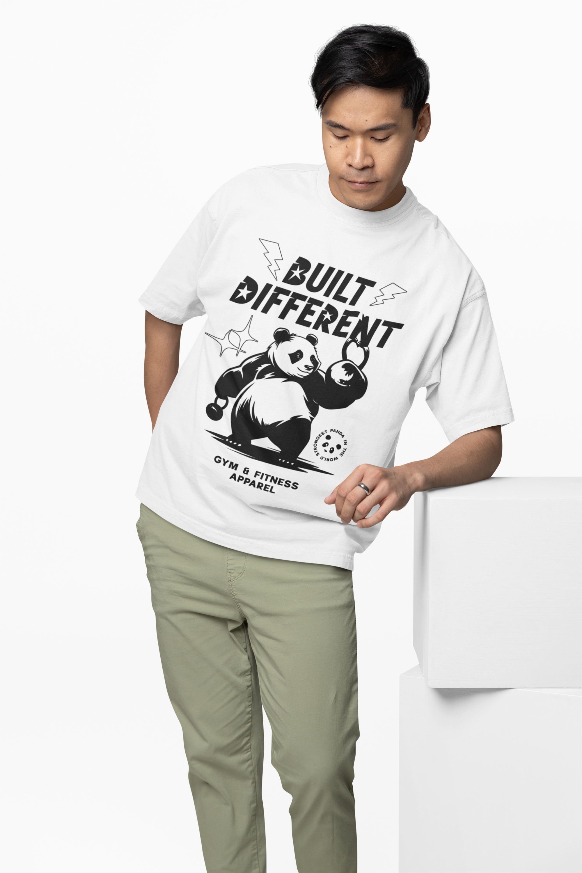 Panda Build Different Oversized T-Shirt