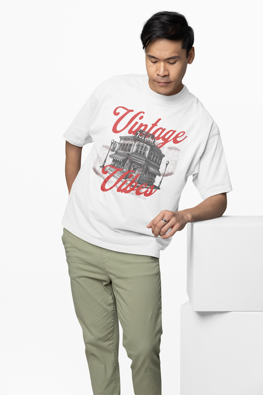 Vintage 70's Bar Oversized T-Shirt for Retro Streetwear Style