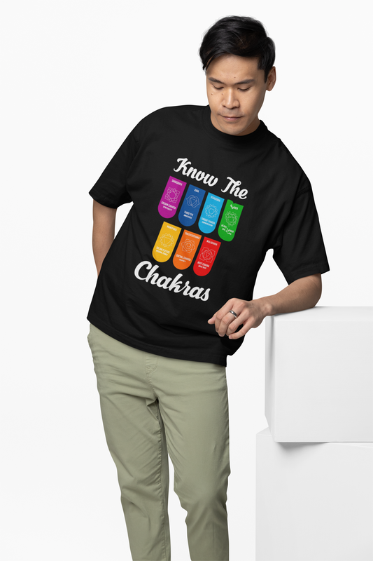 The Yoga Chakras Oversized T-Shirt for Spiritual Streetwear