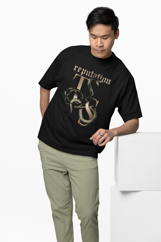 Reputation Snake Graphic Oversized T-Shirt for Streetwear
