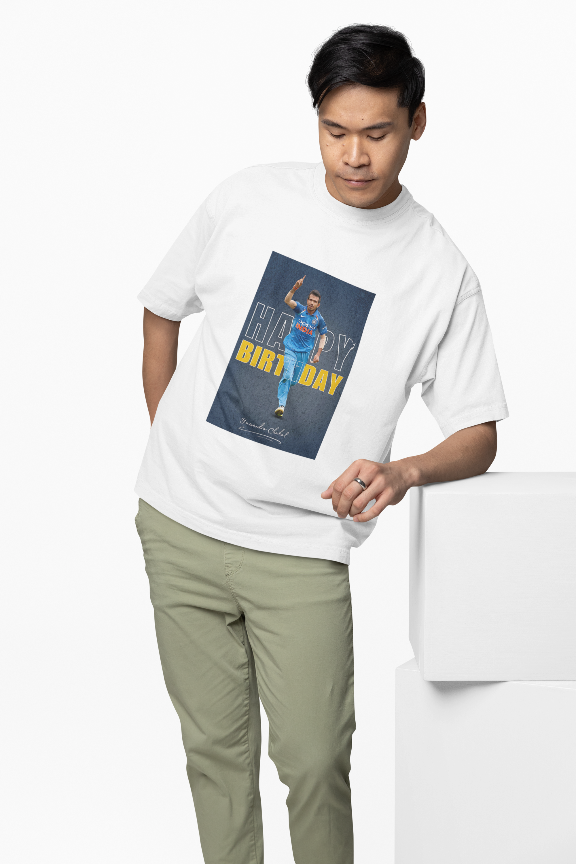 Happy Birthday Chahal Oversized T-Shirt