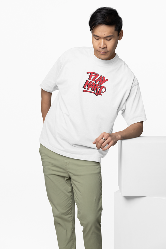 Badminton Play Hard Oversized T-Shirt