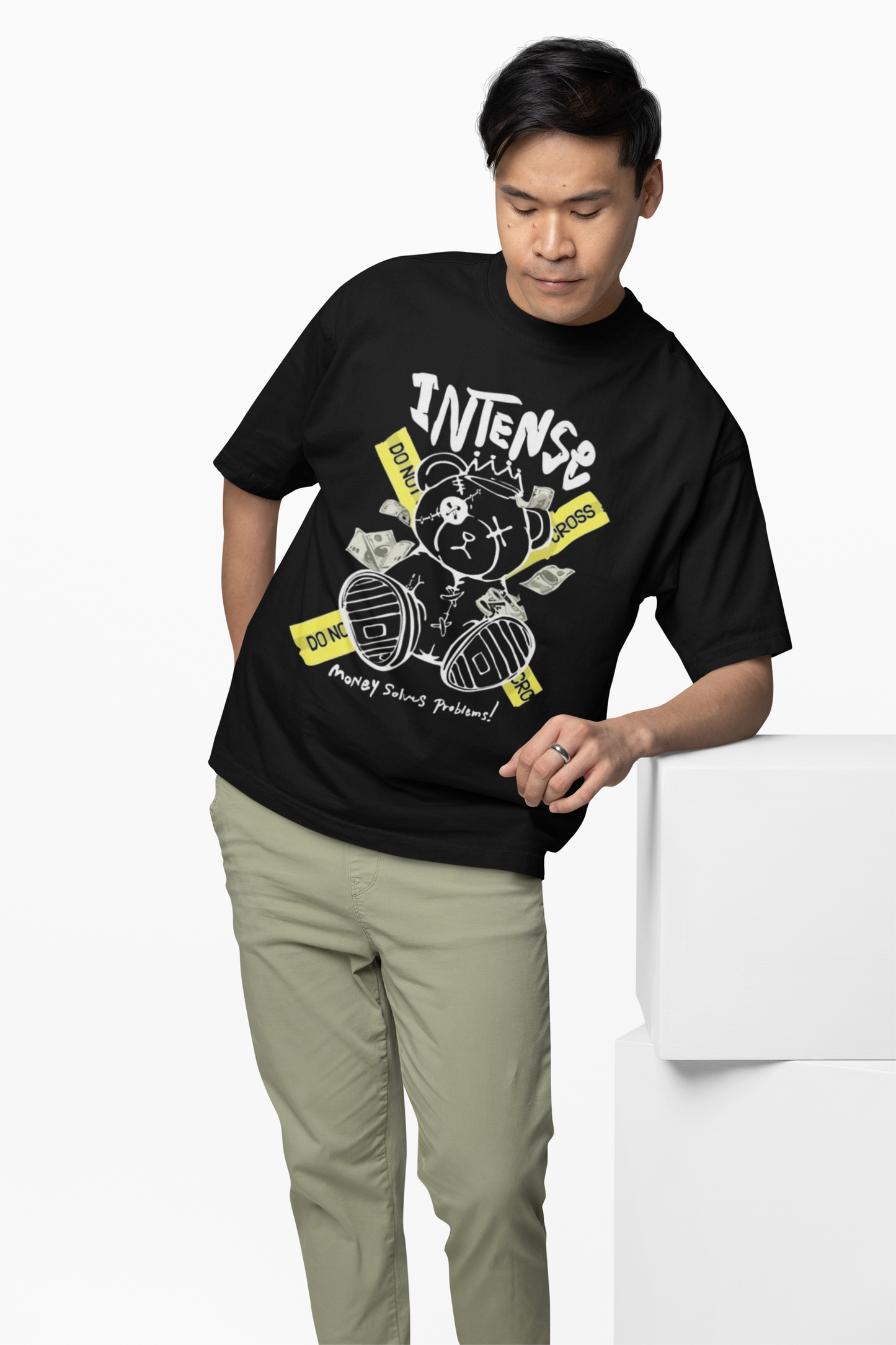 Oversized T-Shirt Intense Panda Graphic Streetwear Style Wear