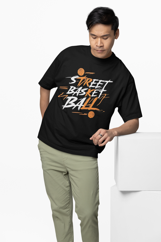 Street Basketball Oversized T-Shirt Urban Sporty Casual Tee