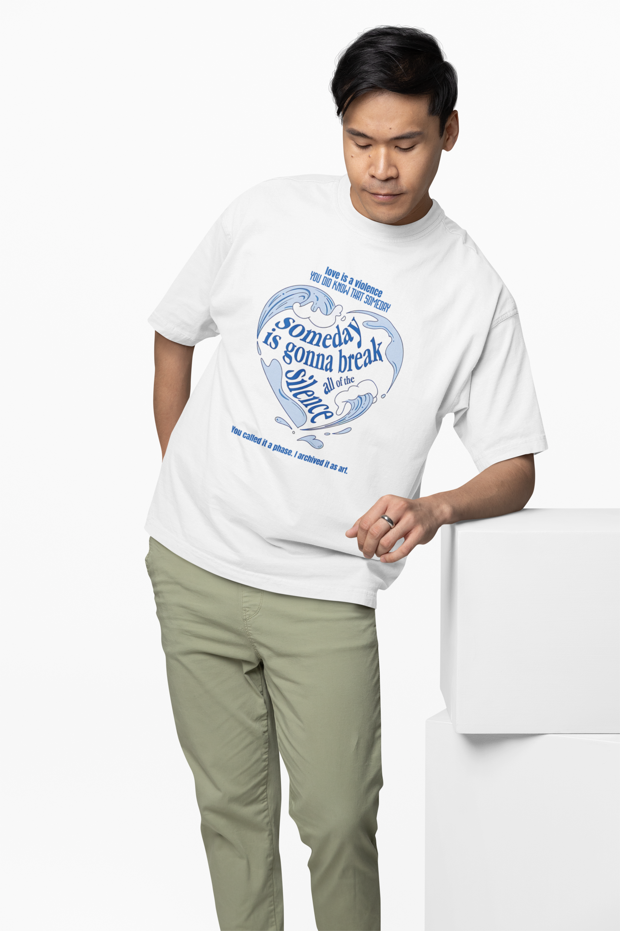 Love Is Silence Oversized T-Shirt