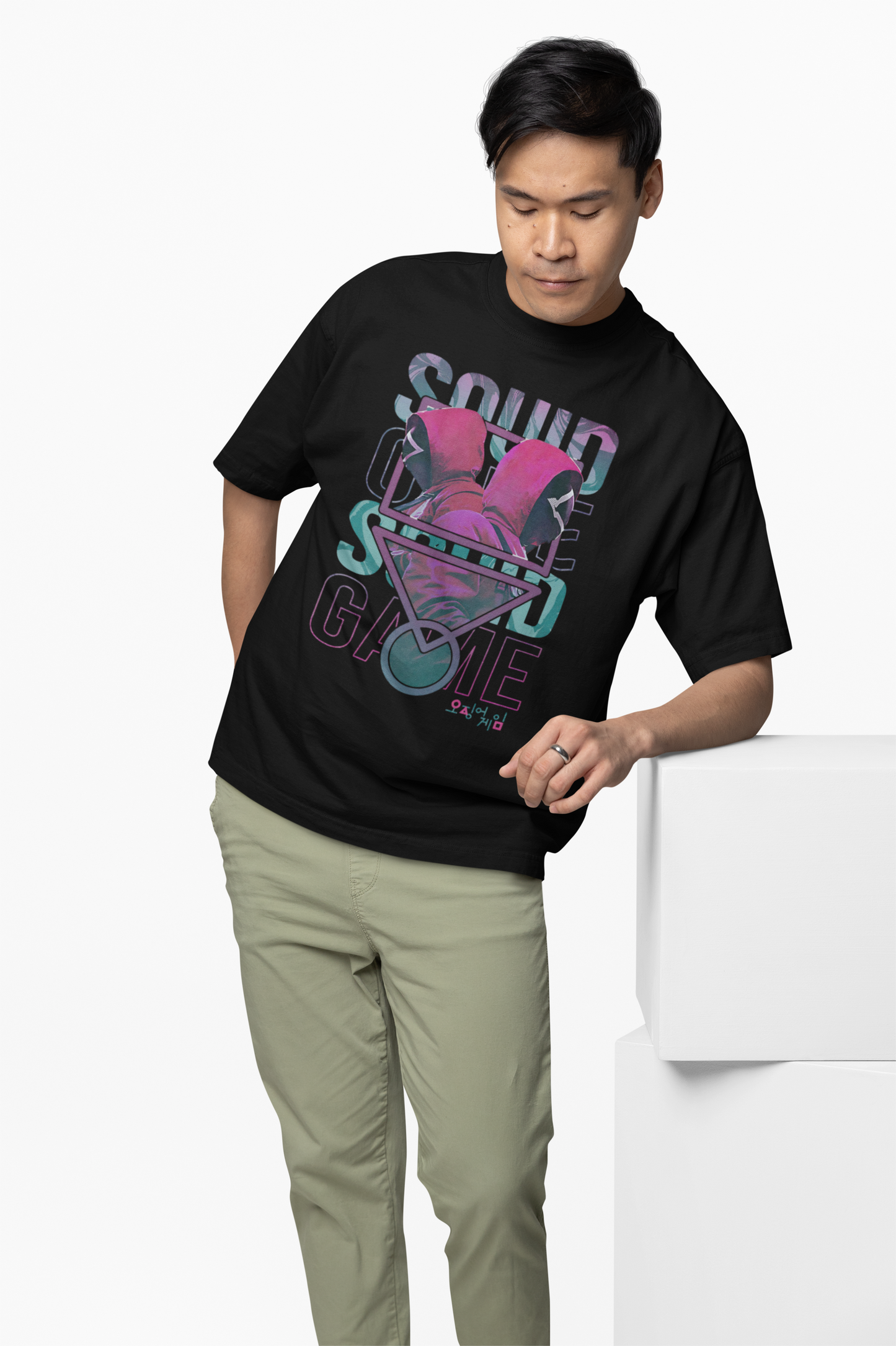Squid Game Graphic Oversized T-Shirt Bold Pop Culture Tees