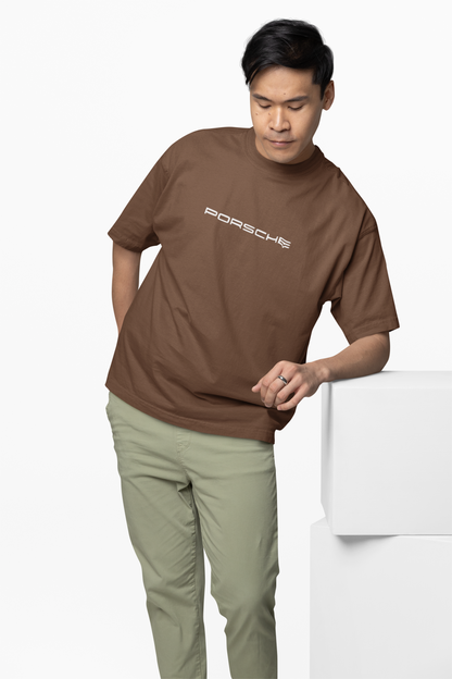 Porsche Lizard Green Oversized T-Shirt for Racing Streetwear