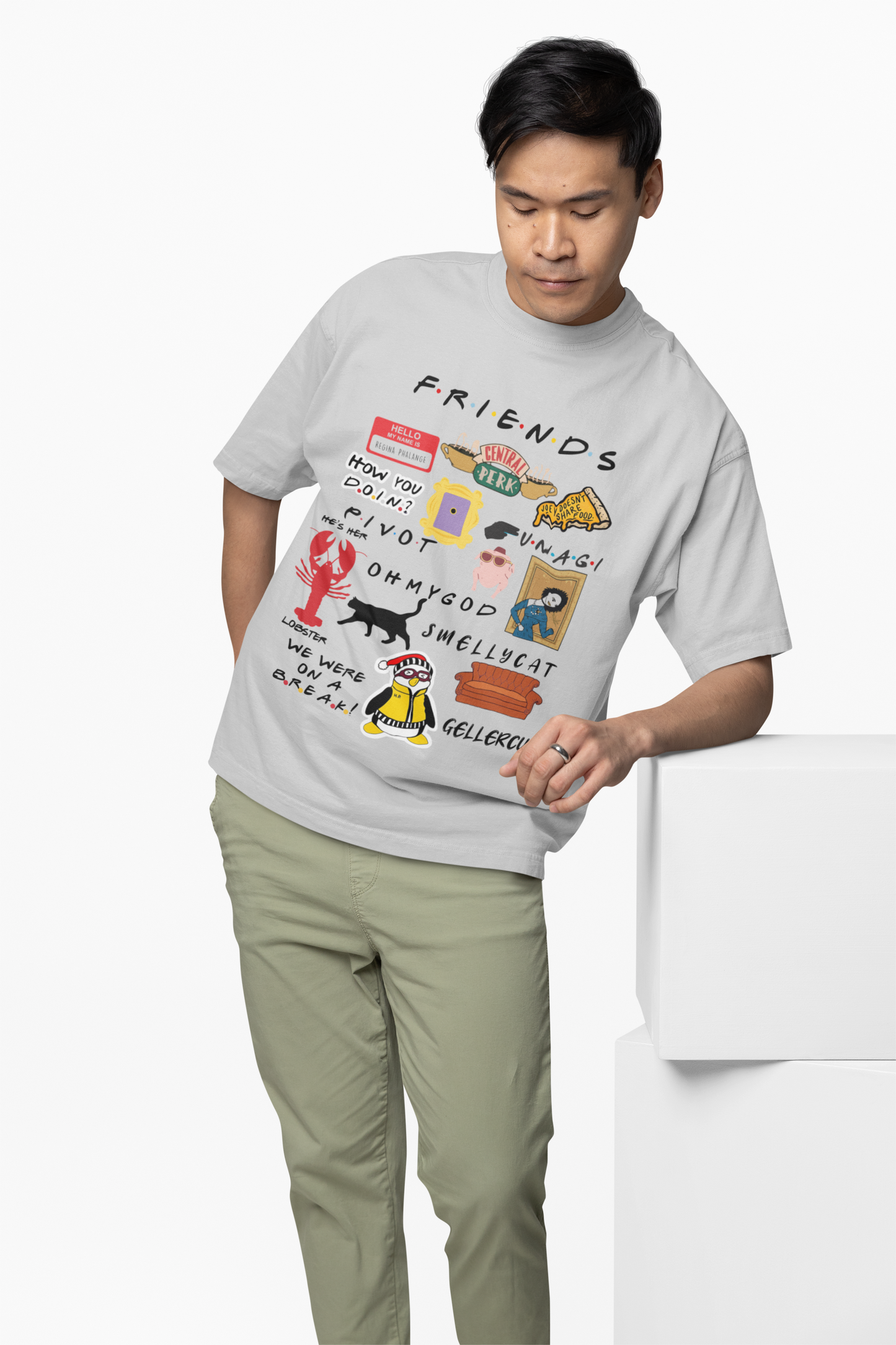 Friends Icons Oversized T-Shirt  Relive the Laughs in Style.