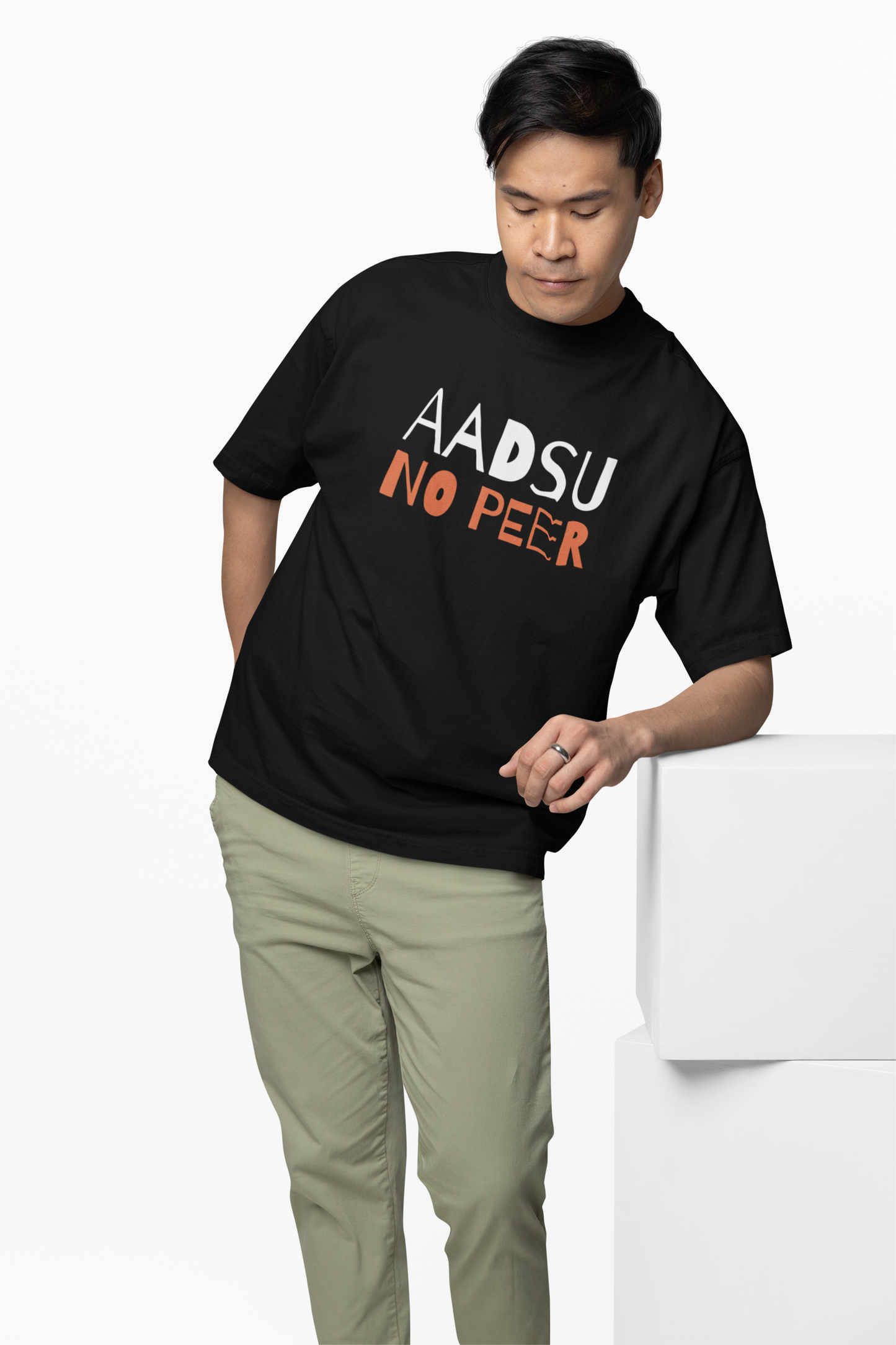 Aadsu No Peer Gujarati Oversized T-Shirt Trendy Style