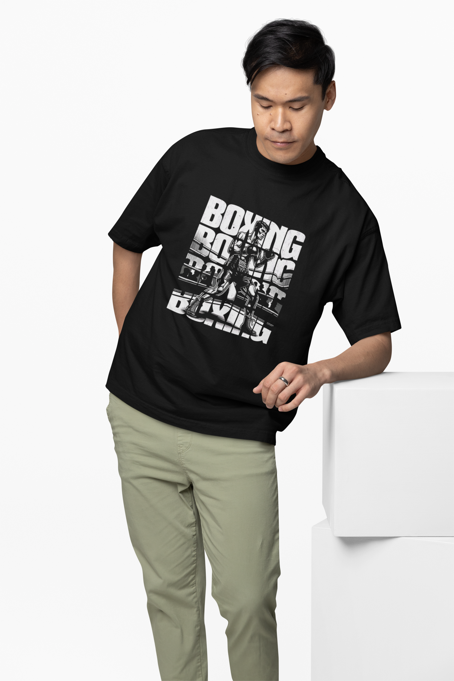 UFC Boxing Oversized T-Shirt for Fight Night Streetwear Style